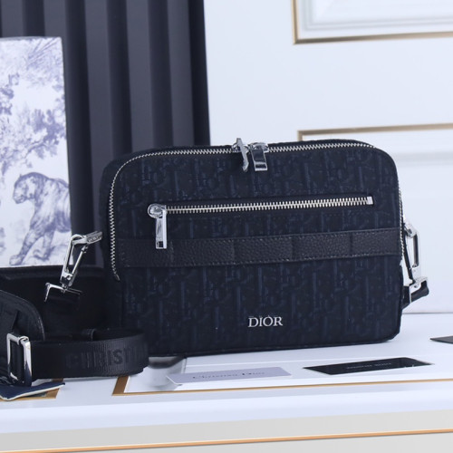 Dior Mens Bags Crossbody Bags SAFARI MESSENGER BAG Beige and Black Dior Oblique Jacquard with Original Box 1ESPO206YKY_H10E