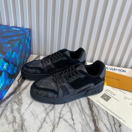 Louis Vuitton Men Shoes Fashion Sneakers Design Luxury Brand LV TRAINER SNEAKER with Original Box