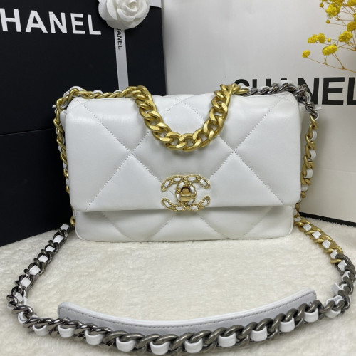 Chanel Womens Bags Shoulder Messenger Bags Chanel 19 Flap Bag Luxury Brand with Original Box