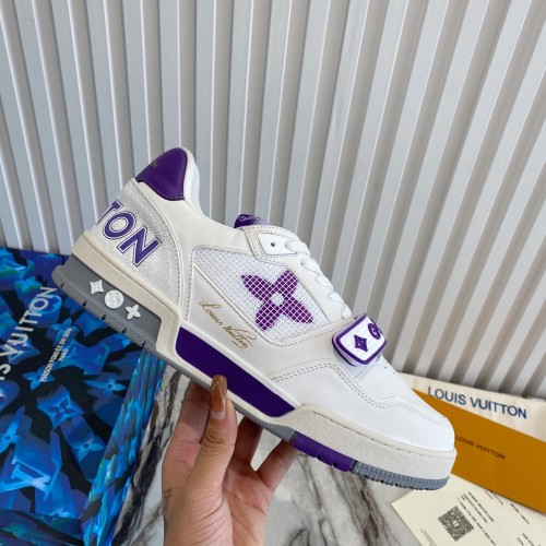 Louis Vuitton Men Shoes Fashion Sneakers Design Luxury Brand LV TRAINER SNEAKER with Original Box