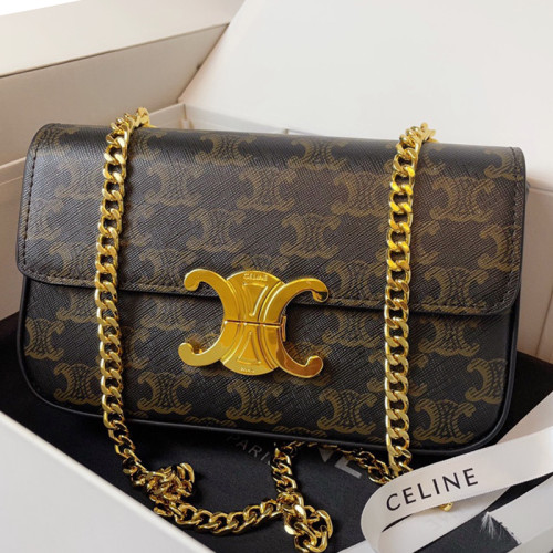 Celine Womens Bags Crossbody Design Luxury Brand CROSSBODY OVAL PURSE CUIR TRIOMPHE IN SMOOTH CALFSKIN with Original Box