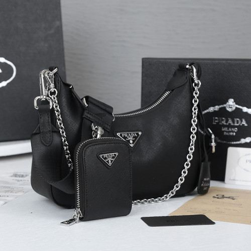Prada Men Womens Shoulder Bags with Original Box 1BH204_R064_F0002_V_V1L Luxury Brand Prada Re-Edition 2005 Saffiano leather bag