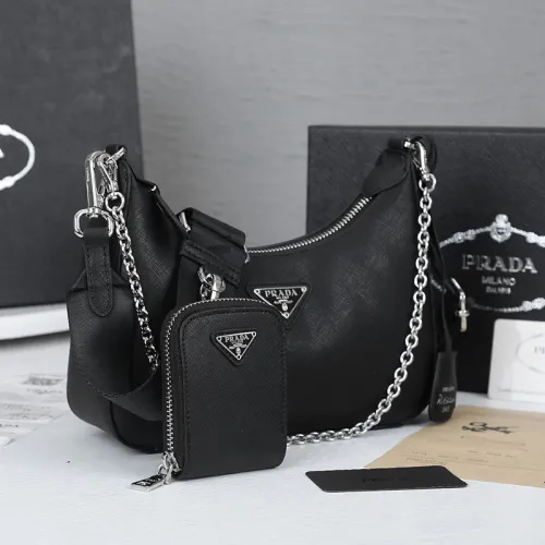 Prada Men Womens Shoulder Bags with Original Box 1BH204_R064_F0002_V_V1L Luxury Brand Prada Re-Edition 2005 Saffiano leather bag
