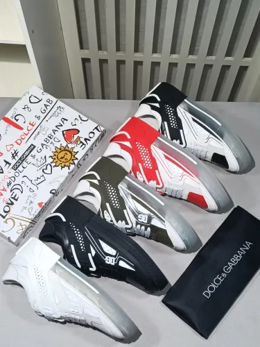 Dolce&Gabbana Men Shoes Sneakers Luxury Brand Calfskin Custom 2.Zero sneakers in Mixed Materials CS1973AQ7128S453 with Original Box