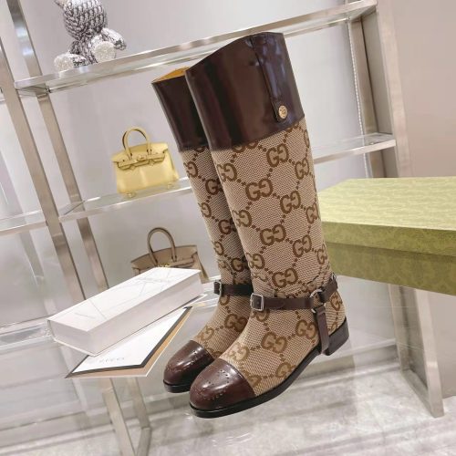 Gucci Women Shoes Boots Luxury Brand Fashion Women's Knee Length boot with Original Box
