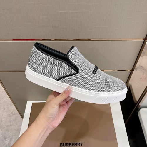Burberry Men Shoes Fashion Luxury Brand Vintage Cotton Sneaker Casual Shoes for Men with Original Box