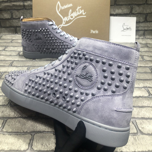 Christian Louboutin Mens Shoes Luxury Brand Red Bottom Design Louis Junior Spikes Flat with Original Box CL sneakers