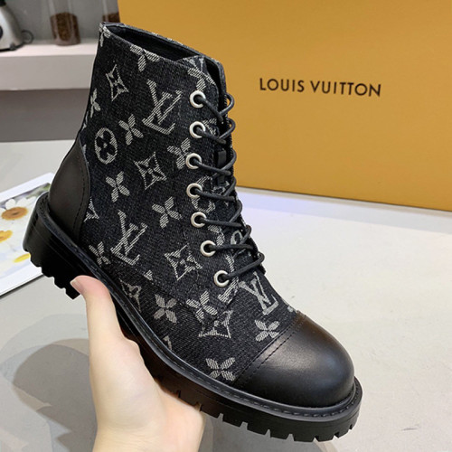 Louis Vuitton Women Shoes Boots Fashion Ankle Boots Luxury Brand Leather Design with Original Box