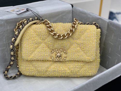 Chanel Womens Bags Shoulder Messenger Bags Chanel 19 Flap Bag Luxury Brand with Original Box