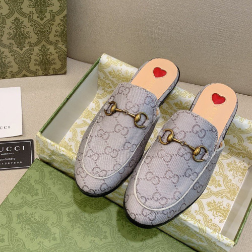 Gucci Womens Shoes Slippers Slides Casual Design Luxury Brand Leather Princetown leather slipper with Original Box