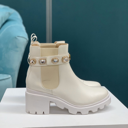 Gucci Women Shoes Boots Luxury Brand Fashion Leather Ankle Boot with Belt