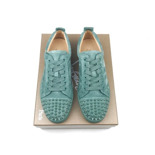 Christian Louboutin Mens Shoes Luxury Brand Red Bottom Design Louis Junior Spikes Flat with Original Box CL sneakers