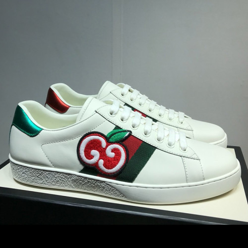 Gucci Women Shoes Sneakers Luxury Brand Women's Ace sneaker with GG apple 611377 DOPE0 9064