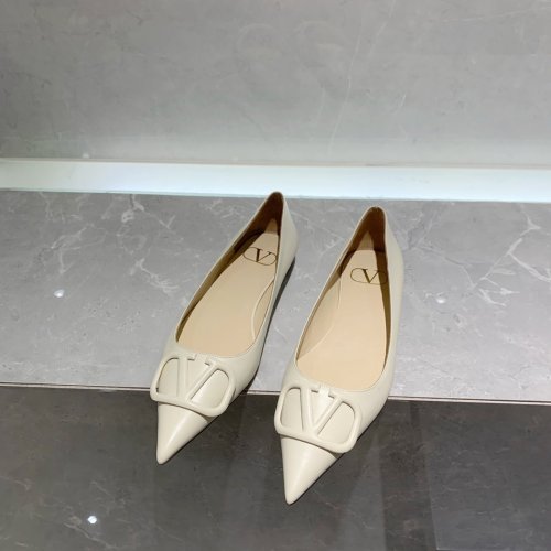 Valentino Women Shoes Mule Flip Flop Sandals VLOGO SIGNATURE CALFSKIN PUMP FLAT with Original Box Luxury Brand