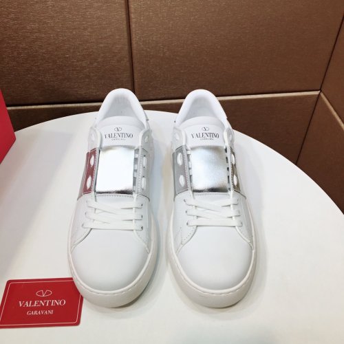 Valentino Garavani Open Sneaker With Metallic Stripe Womens Shoes Sneakers Luxury with Original Box VW2S0781FLR857