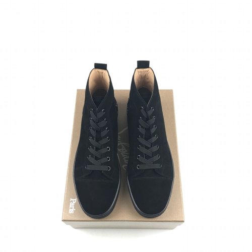 Christian Louboutin Mens Shoes Luxury Brand Red Bottom Design Louis Junior Spikes Flat with Original Box CL sneakers