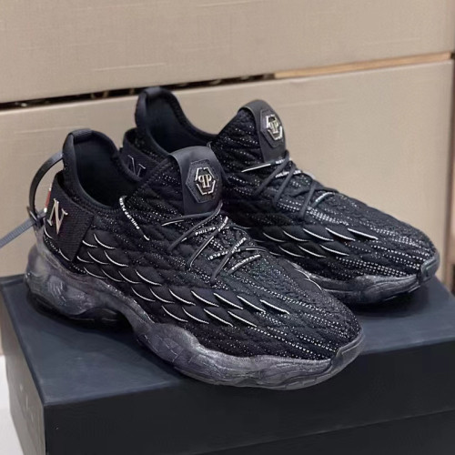 Philipp Plein Men Shoes Sneakers Low Top Sneaker Fashion Design Luxury Brand Trainer Predator TM with Original Box