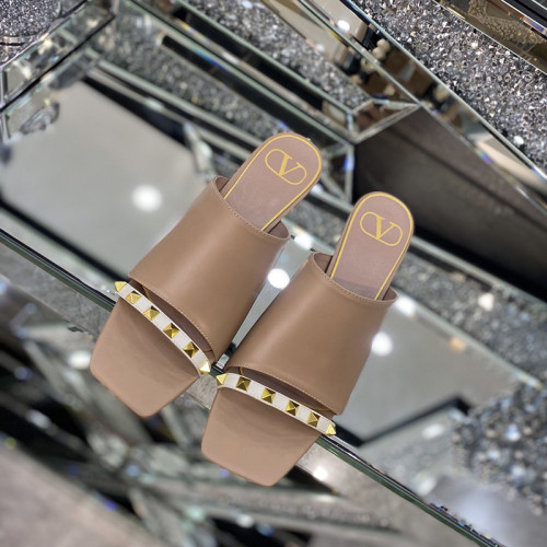 Valentino Womens Shoes Rockstud Sandals Mules 6.5cm