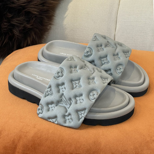 Louis Vuitton Womens Shoes Slippers Sandals Flip Flop Luxury Brand Honolulu LV TRAINER MULE with Original Box
