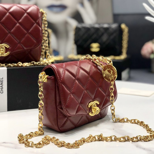 Chanel Womens Bags Crossbody Bag Small Flap Bag Lambskin & Gold-Tone Metal