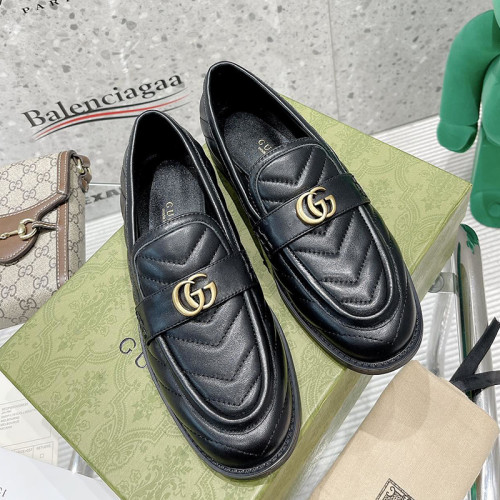 Gucci Womens Shoes Casual Loafers Design Luxury Brand Leather Princetown with Original Box