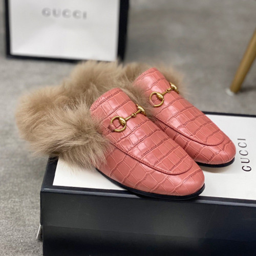 Gucci Womens Shoes Casual Loafers Design Luxury Brand Leather Princetown with Original Box