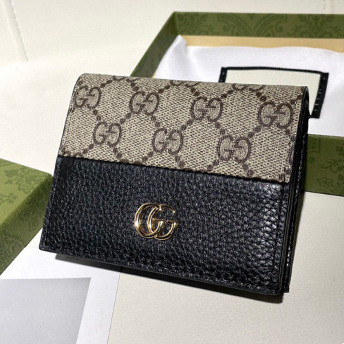 Gucci Womens Bags Wallets Leather Design Luxury Brand GG Marmont card case wallet with Original Box 658610 17WAG 5788