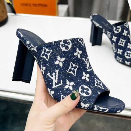 Louis Vuitton Womens Shoes Sandals Slippers Luxury Brand SILHOUETTE MULE 1A9PX4 Monogram denim with Original Box