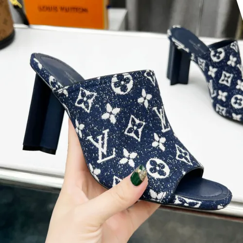 Louis Vuitton Womens Shoes Sandals Slippers Luxury Brand SILHOUETTE MULE 1A9PX4 Monogram denim with Original Box