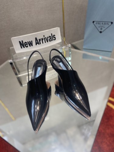 Prada Womens Shoes Slingback Pumps Luxury Brand Casual Shoes for Women with Original Box