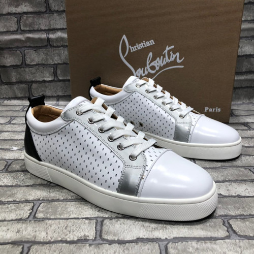 Christian Louboutin Mens Shoes Luxury Brand Red Bottom Design Louis Junior Spikes Flat with Original Box CL sneakers