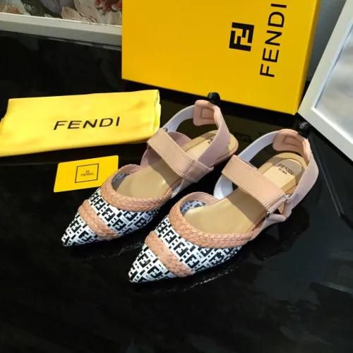Fendi Womens Shoes COLIBRÌ Raffia Slingbacks 2.0cm