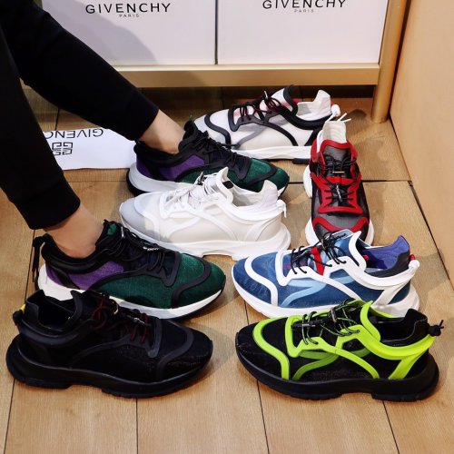 Givenchy Men Shoes Fashion Type Luxury Brand GIVENCHY SNEAKERS IN LEATHER WITH LATEX BAND with Original Box