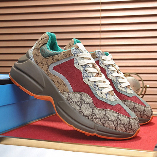 Gucci Womens Shoes Sneakers Fashion Type Luxury Brand Design Rhyton Sneaker with Original Box