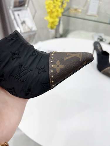 Louis Vuitton Womens Shoes Pumps Sandals Slippers Leather Design Luxury Brand Summer Fashion Sandals with Original Box 9.5cm Heel
