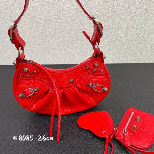 Balenciaga Le Cagole Womens Bags Luxury Brand Balenciaga WOMEN'S LE CAGOLE XS SHOULDER BAG IN RED