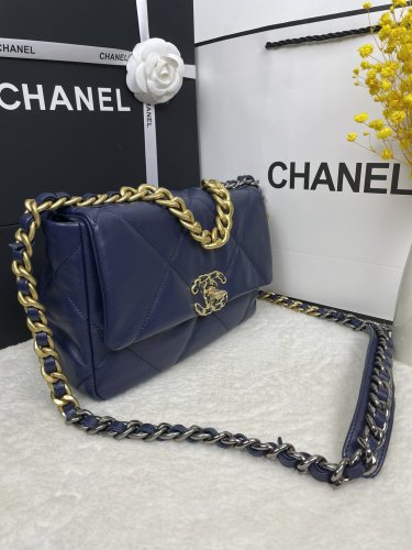 Chanel Womens Bags Shoulder Messenger Bags Chanel 19 Flap Bag Luxury Brand with Original Box
