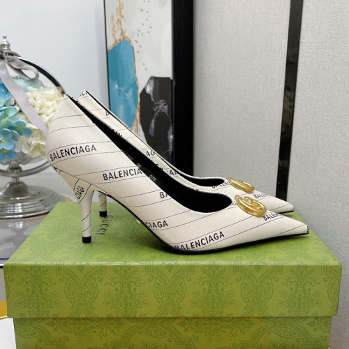 Gucci Womens Shoes Slingback Pumps 8cm Heel Luxury Brand Wedding Fashion Shoes for Women with Original Box