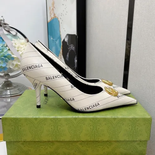 Gucci Womens Shoes Slingback Pumps 8cm Heel Luxury Brand Wedding Fashion Shoes for Women with Original Box