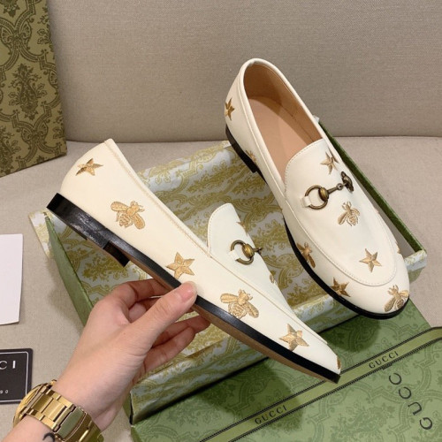 Gucci Womens Shoes Casual Design Loafers Leather Luxury Brand loafer with Original Box