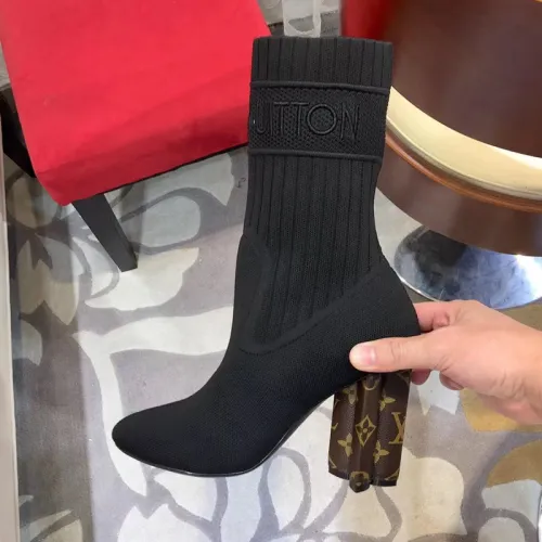 Louis Vuitton Womens Shoes Fashion Ankle Boots Luxury Brand SILHOUETTE ANKLE BOOT 10cm with Original Box