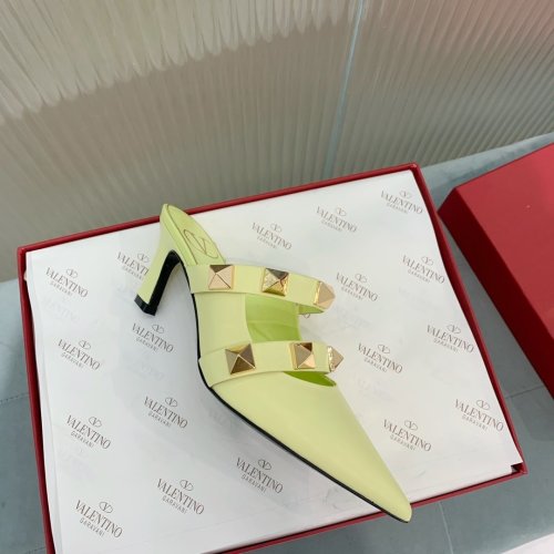 Valentino Women Shoes Mule Flip Flop Sandals ROMAN STUD MULE IN CALFSKIN 65 MM with Original Box