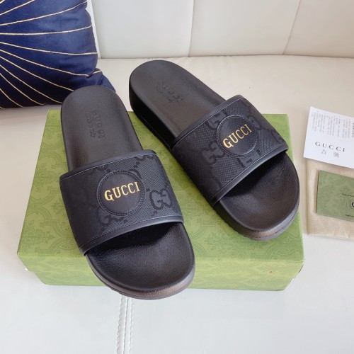 Gucci Mens Shoes Sandals Slides Slippers Luxury Brand Men's Gucci Off The Grid slides in black GG ECONYL with Original Box 644754 H9H90 1000