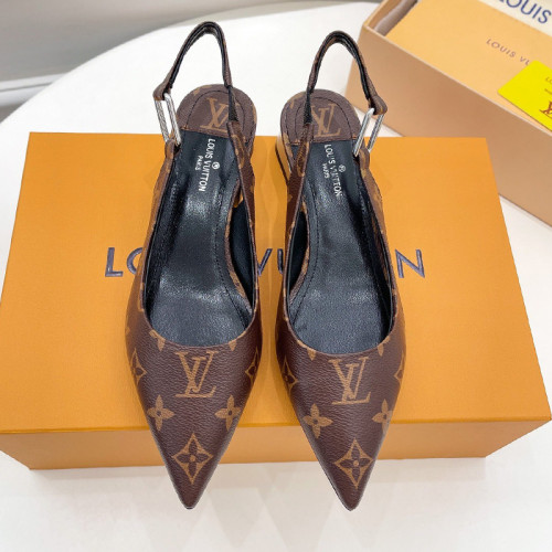 Louis Vuitton Womens Shoes Pumps Sandals Leather Design Luxury Brand Fashion Sandals with Original Box