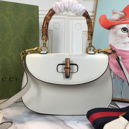 Gucci Womens Bags Handbags Shoulder Messenger Bags Luxury Brand Gucci Bamboo 1947 jumbo GG small top handle bag 675797 UKMDT 2570 with Original Box