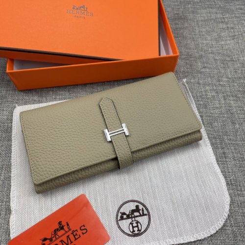 Hermes Womens Mens Wallets Purse Long Clutch Leather Design Coin Bag with Original Box