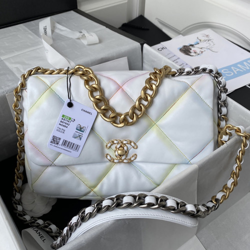 Chanel Womens Bags Shoulder Messenger Bags Chanel 19 Flap Bag Luxury Brand with Original Box
