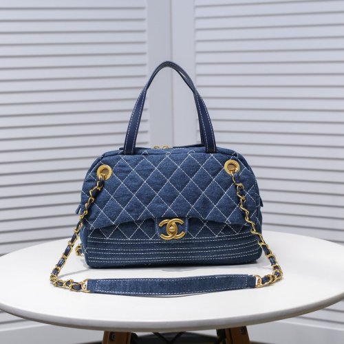Chanel Womens Bags Shoulder Bag Flap Bag with Top Handle