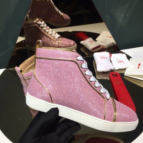 Christian Louboutin Mens Shoes Luxury Brand Red Bottom Design Louis Junior Spikes Flat with Original Box CL sneakers