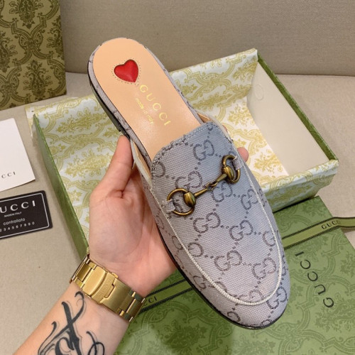 Gucci Womens Shoes Slippers Slides Casual Design Luxury Brand Leather Princetown leather slipper with Original Box